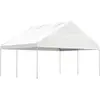 Image de vidaXL Belvédère avec toit blanc 4,46x5,88x3,75 m polyéthylène