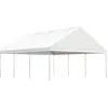 Image de vidaXL Belvédère avec toit blanc 6,69x5,88x3,75 m polyéthylène