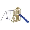 Image de vidaXL Aire de Jeux d'extérieur Bois de pin imprégné, Ensemble de Jeu, Ensemble de Jeu en Bois, Ensemble de Terrain de Jeu