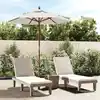 Image de vidaXL Parasol de jardin avec mât en bois sable 196x231 cm