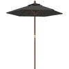 Image de vidaXL Parasol de jardin avec mât en bois anthracite 196x231 cm