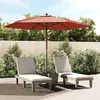 Image de vidaXL Parasol de jardin avec mât en bois terre cuite 299x240 cm