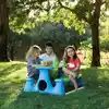 Image de vidaXL Banc de pique-nique pour enfants 89,5x84,5x48 cm Polypropylène