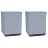 Image de vidaXL Jardinières 2 pcs Gris Clair 30x30x37 cm polypropylène, lit surélevé, Pot de Fleurs, Pot de Fleurs, bac à Fleurs, Pot de Jardin