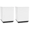 Image de vidaXL Jardinières 2 pcs Blanc 30x30x37 cm polypropylène, lit surélevé, Pot de Fleurs, Pot de Fleurs, bac à Fleurs, Pot de Jardin