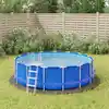 Image de vidaXL Bâche de piscine gris clair Ø366 cm géotextile polyester