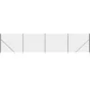Image de vidaXL Clôture en Treillis Métallique et Ancrage, Panneau de Clôture Décoratif, Barrière de Protection Jardin Patio Extérieur, Anthracite 1,6x10 m
