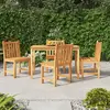 Image de vidaXL Ensemble à manger de jardin 5pcs Bois de teck massif