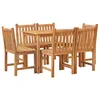 Image de vidaXL Ensemble à Manger de Jardin 7 pcs Bois de Teck Solide, Meubles de Jardin, Meubles d'extérieur, Table et Chaise de Jardin, Meubles de Patio