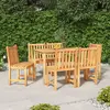 Image de vidaXL Ensemble à manger de jardin 7 pcs Bois de teck solide