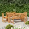 Image de vidaXL Ensemble à manger de jardin 5pcs Bois de teck massif