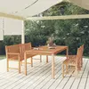 Image de vidaXL Ensemble à manger de jardin 4 pcs Bois de teck massif