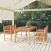 Image de vidaXL Ensemble à manger de jardin 4 pcs Bois de teck massif