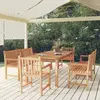 Image de vidaXL Ensemble à manger de jardin 5pcs Bois de teck massif