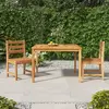 Image de vidaXL Ensemble à manger de jardin 3 pcs Bois de teck massif