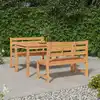 Image de vidaXL Ensemble à manger de jardin 3 pcs Bois de teck massif