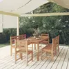 Image de vidaXL Ensemble à manger de jardin 5pcs Bois de teck massif