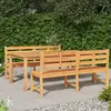 Image de vidaXL Ensemble à manger de jardin 3 pcs Bois de teck massif