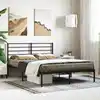 Image de vidaXL Cadre de lit métal sans matelas avec tête de lit noir 120x200cm