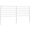 Image de vidaXL Tête de lit métal Blanc 180 cm, tête de lit en métal, tête de lit Blanche, tête de lit pour lit Double