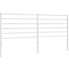Image de vidaXL Tête de lit métal Blanc 193 cm, tête de lit en métal, tête de lit Blanche, tête de lit pour lit Double