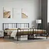 Image de vidaXL Cadre de lit métal sans matelas avec pied de lit noir 180x200cm