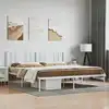 Image de vidaXL Cadre de lit métal sans matelas et tête de lit blanc 180x200 cm