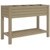 Image de vidaXL Lit surélevé de jardin marron clair 110x45x79 cm polypropylène, jardinière, pot de jardin, pot de fleur, lit surélevé, bac à fleurs