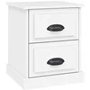 Image de vidaXL Table de Chevet Blanc 39x39x47,5 cm Bois d’ingénierie