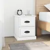 Image de vidaXL Tables de chevet 2 pcs blanc 39x39x47,5 cm bois d'ingénierie