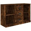 Image de vidaXL Buffet chêne fumé 104,5x35,5x67,5 cm Bois d'ingénierie
