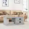 Image de vidaXL Table basse Gris béton 90x50x35 cm Bois d'ingénierie