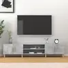 Image de vidaXL Meuble TV gris béton 180x31,5x40 cm bois d'ingénierie