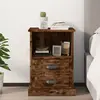 Image de vidaXL Table de chevet chêne fumé 43x36x60 cm