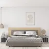 Image de vidaXL Tables de chevet 2 pcs gris béton 43x36x50 cm