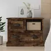 Image de vidaXL Table de chevet chêne fumé 60x39x45 cm