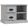 Image de vidaXL Table de Chevet, Armoire de Nuit avec 2 Tiroirs et 2 Compartiments, Armoire de Lit, Meuble de Chambre, Moderne, Sonoma Gris Bois d'Ingénierie