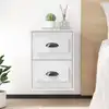 Image de vidaXL Table de chevet murale blanc 41,5x36x53 cm