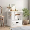 Image de vidaXL Table d'appoint blanc 50x50x60 cm bois d’ingénierie