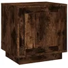 Image de vidaXL Table de Chevet, Armoire de Nuit avec Compartiment, Armoire de Lit avec Rangement, Table de Nuit Chambre, Moderne, Chambre Chêne Fumé Bois d'Ingénierie