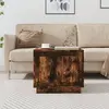 Image de vidaXL Table basse chêne fumé 51x50x44 cm bois d'ingénierie