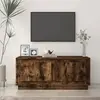Image de vidaXL Table basse chêne fumé 102x50x44 cm bois d'ingénierie