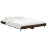 Image de vidaXL Cadre de Lit sans Matelas, Lit Double avec Sommier à Lattes, Lit Adulte, Meuble de Chambre à Coucher, Chêne Fumé 140x190 cm Bois d'Ingénierie