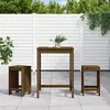 Image de vidaXL Ensemble de bar de jardin 3 pcs marron miel bois pin massif