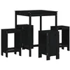 Image de vidaXL Ensemble de Bar de Jardin 5 pcs Noir Bois de pin Massif