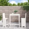 Image de vidaXL Ensemble de bar de jardin 3 pcs blanc bois de pin massif