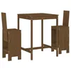 Image de vidaXL Ensemble de Bar de Jardin 3 pcs Marron Miel Bois pin Massif, Ensemble de pub, Ensemble de Bar de Patio, Ensemble de Table de pub