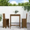 Image de vidaXL Ensemble de bar de jardin 3 pcs marron miel bois pin massif