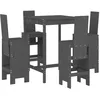 Image de vidaXL Ensemble de Bar de Jardin 5 pcs Gris Bois de pin Massif, Ensemble de pub, Ensemble de Bar de Patio, Ensemble de Table de pub