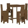 Image de vidaXL Ensemble de Bar de Jardin 5 pcs Marron Miel Bois de pin Massif, Ensemble de pub, Ensemble de Bar de Patio, Ensemble de Table de pub